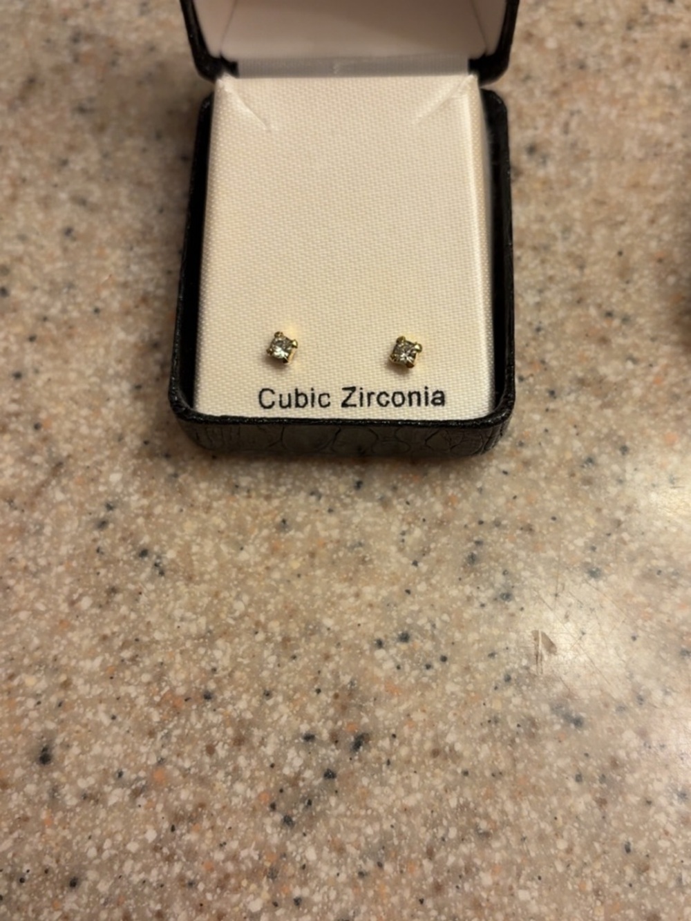 Sears Gold Cubic Zirconia Stud Earrings
